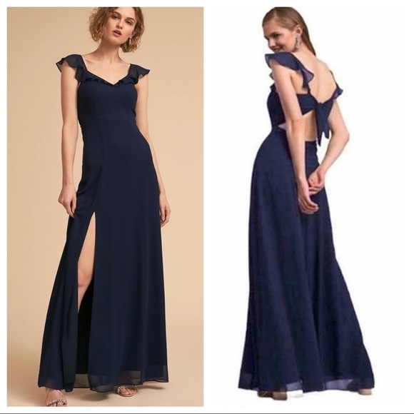 BHLDN Diana Dress in Midnight or Navy - Picture 1 of 12